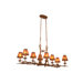 Ponderosa 8 Light Chandelier with Mica Shade