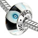 Pacific 925 Murano I Like You Blue Glass Bead