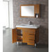 9" Vanity Mirror Cabinet in Medium Maple