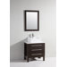 Single Bathroom Vanity Set with Mirror in Dark Chocolate
