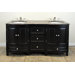 60" Solid Wood Double Sink Vanity