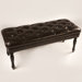 Mumford Tufted Bonded Leather Bench Ottoman