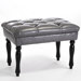 Liza Tufted Bonded Leather Bench