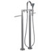 Two Hole Floor Mounted Tub Filler with Lever Handle