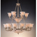 Oxford Twenty-Four Light Chandelier in Antique Silver