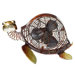 Sea Turtle Figurine Table Top Fan