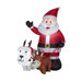 Airblown Outdoor Santa with Dogs Scene