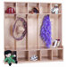 Five Section Maple Offset Seat Locker