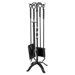 Twisted 4 Piece Wrought Iron Fireplace Tool Set