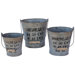 Bordeaux Oval Bucket (Set of 3)