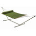 Large Soft Comb Quilted Hammock with Stand and Pillow