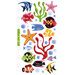 Classic Vellum and Glitter Tropfish Sticker