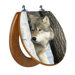 3D Upland Series Round Wolf Behind A Tree Toilet Seat with CP hinges