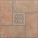 Nexus 12" x 12" Vinyl Tile in Beige Terracotta with Motif Center