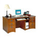 Wood Pedestal Computer Desk