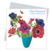 Flat Flowers Window Stickers Originals in Anemone Blue