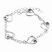 Heart Link Gemstone Bracelet