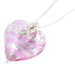 Breast Cancer Heart Cut Bead Pendant