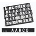 Universal Single Tab Helvetica Typeface Changeable Letters (138 characters per set)