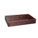 Woven Mahogany Amenities Rectangular Serving Tray