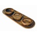 Baguette Oblong Serving Tray with Dipping Bowls
