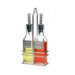 6 Oz Oil and Vinegar Bottle Set with Caddy