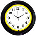 Standard Neon Clock in Black / Yellow