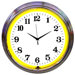 Chrome Yellow Neon Clock