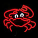 Crab Neon Sculpture