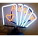 Royal Flush Poker Neon Sign