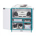 KYDZ Rainbow Accents Lockable Media Cart - Rectangular (24" x 20")