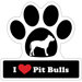Pit Bull Paw Car Magnet