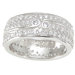 .925 Sterling Silver Round Cut Cubic Zirconia Wedding Band