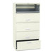 600 Series Lateral File w/1 Drwr/4 Receding Door Roll-Out Shelves, 36w, PY