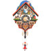 6" Chalet Carved Clock with Swinging Girl