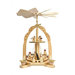 2 Tier Natural Wood Color Arch Nativity Scene Pyramid