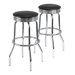 Summit Swivel Bar Stool in Black (Set of 2)