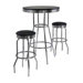 Summit 3 Piece Pub Table with Swivel Stool in Black