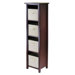 Verona Storage Shelf with 4 Foldable Beige Fabric Baskets