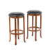 30" Walnut Swivel Barstool (Set of 2)