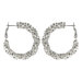 Pave Crystal Twisted Hoop Earrings