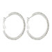 Pave Crystal Hoop Earrings
