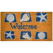 Mid Thickness Coir Shells Welcome Coconut Fiber Doormat