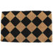 Handmade Extra Thick Black Diamonds Doormat