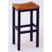 24" Counter Stool in Black and Cottage Oak