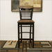 Baxton Studio Ellen Bar Chair in Dark Brown (Set of 2)