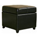 Biondello Leather Cube Ottoman
