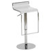Alexander Adjustable Bar Stool in White Leather