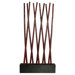 6.5' Bamboo Screen with Contemporary Planter in Chocolate