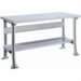Work Bench with Stringer and Shelf: 60" W x 28" D